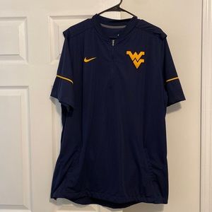 Nike WVU quarter zip short sleeve jacket with pockets